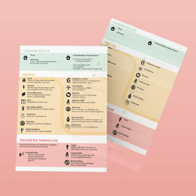 Mijn geboorteplan visueel + ingevulde versie ter inspiratie