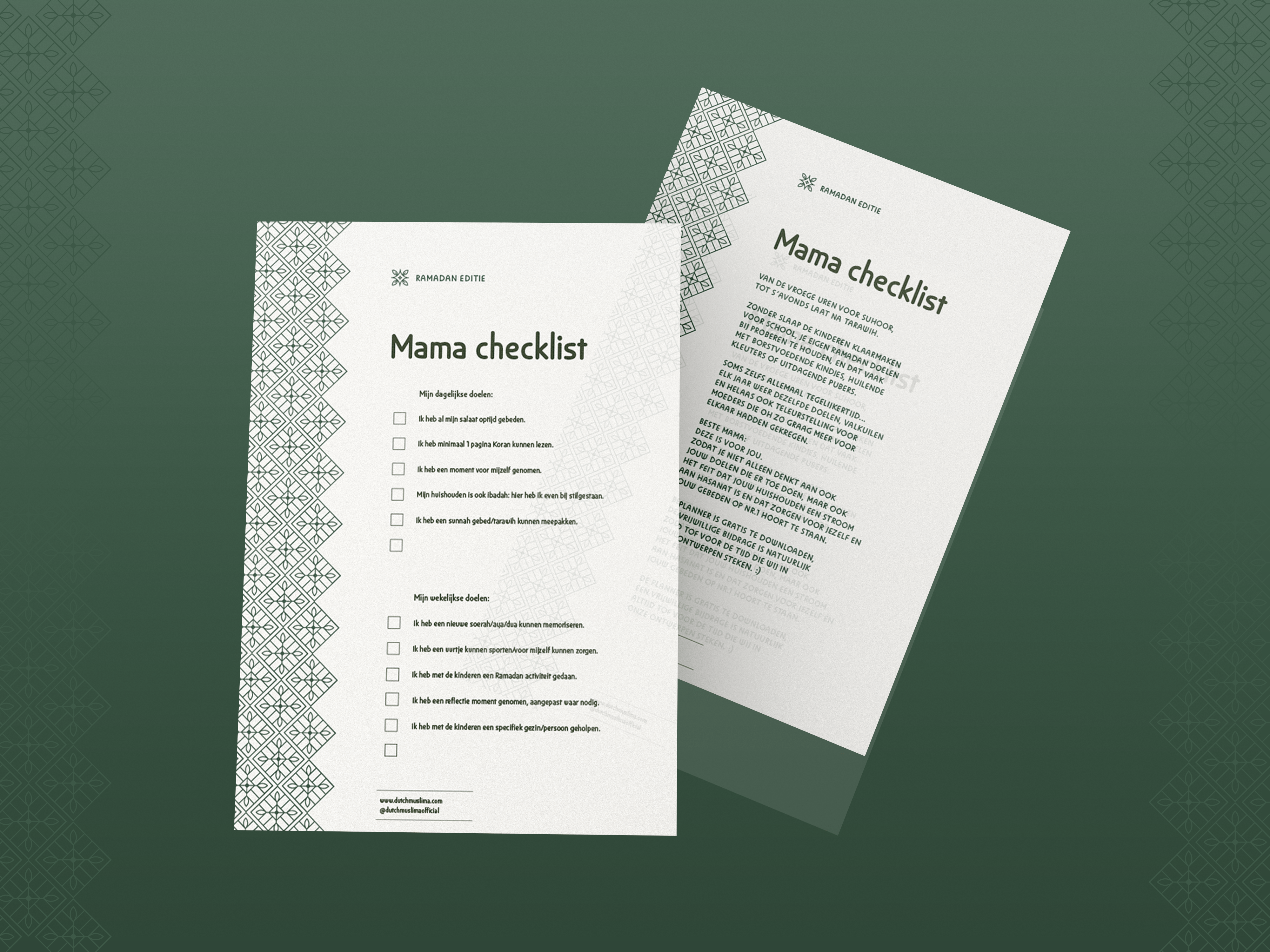 Dagelijkse Mama Planner - Ramadan Editie